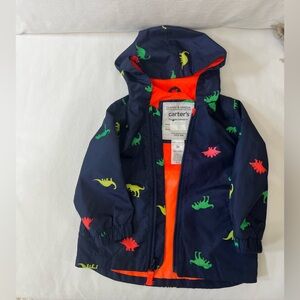 Carter's Orange and Navy Dinosaur Raincoat